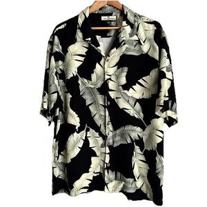 Tommy Bahama Mens Silk Camp Shirt Banana Leaf XL